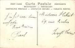 POSTAL Laval de la VENDIMIA visto en Mayenne tomada del puente de Neul