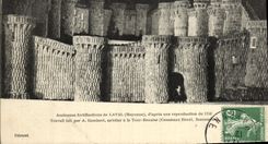 Fortalecimientos de la POSTAL de la VENDIMIA viejos de Laval según una reproducción de 1753