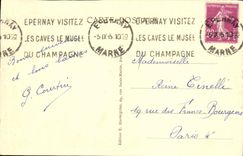 VINTAGE POSTCARD Epernay the Champagne Tower and the Marne