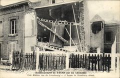 CPA Bombardement De Reims Par Les Allemands Une Maison Rue De Strasbourg Militaria 