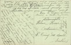 POSTAL Reims de la VENDIMIA en sus años de bombardeos el fuego determinado de la catedral por a los alemanes de Militaria