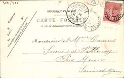 VINTAGE POSTCARD With the Country Of Champagne the work of vine TOP