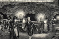 VINTAGE POSTCARD Napoleon 1st Visiting the Cellars De Moet Chandon on July 26th, 1807