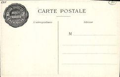 VINTAGE POSTCARD Napoleon 1st Visiting the Cellars De Moet Chandon on July 26th, 1807