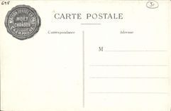 VINTAGE POSTCARD Moet Chandon Epernay Napoleon 1st visit has J moet Maire of Epernay