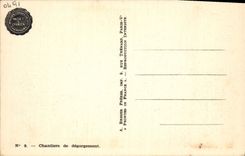 VINTAGE POSTCARD Building sites Of Discharging moet and chandon Champagne