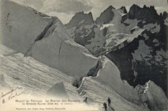 VINTAGE POSTCARD Massive Of Pelvoux the Glacier Of the Lambs the Great Ruin Alpinism