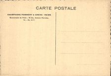 Rama de Champán Pommery Greno Reims de la POSTAL de la VENDIMIA de París que ocurrió Marceau