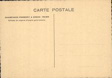 Fila de Champán Pommery Greno Reims de la POSTAL de la VENDIMIA de los hoyos de tiza del origen Gallo romanos