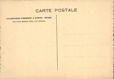 La POSTAL Champán Pommery Greno Reims de la VENDIMIA vista de una galería Wines en punto