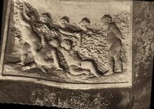 CPA Champagne Pommery Greno Reims Bas Relief Sculpte Dans La Craie