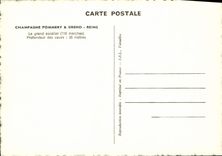 POSTAL Champán Pommery Greno Reims de la VENDIMIA la escalera grande