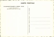 VINTAGE POSTCARD Champagne Pommery Greno Rheims Bas Relief Carves In the Chalk Young people petty thieves