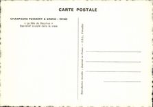 CPA Champagne Pommery Greno Reims Bas Relief Sculpte Dans La Craie Fete de Bacchus