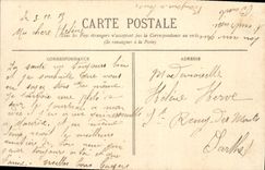 VINTAGE POSTCARD Cubzac the Bridges Ruins Of the Castle Of the 4 Aymon Wire