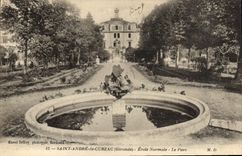 VINTAGE POSTCARD Holy Andre De Cubzac Teacher training school the Park