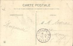 VINTAGE POSTCARD Toulouse the Street Lorraine Alsace With the Crossroads Of the Apple Tram