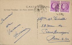 VINTAGE POSTCARD Hollow Tourist the Jaumatres Stones