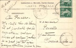VINTAGE POSTCARD Corsica Corte Tavignano