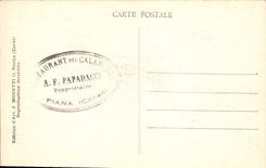 Folklore estándar de la mujer de Córcega de la POSTAL de la VENDIMIA