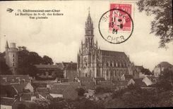VINTAGE POSTCARD Chateauneuf on Dear the Basilica of Notre Dame Children View