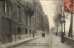 VINTAGE POSTCARD Paris Island St Louis Hotel Lauzun and the Quay of Anjou