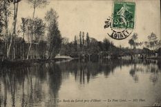 VINTAGE POSTCARD Edges of Loiret close to Olivet the Cotel Bridge