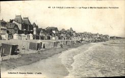 VINTAGE POSTCARD La Baule the Beach has High tide towards Pornichet