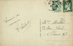 VINTAGE POSTCARD Pornic the Inhabitant of Saint Malo the Castle and the Church taken of Gourmalon