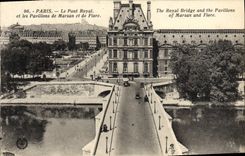 CPA Paris Le Pont Royal et les Pavillons de Marsan et de Flore