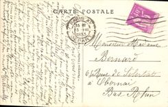 VINTAGE POSTCARD Paris the Royal Bridge and Houses of Marsan and Flora