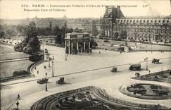 CPA Paris Panorama des Tuileries et l'Arc de Triomphe du Carroussel