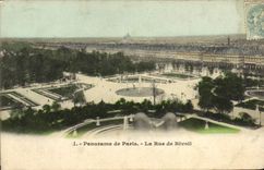 CPA Paris Panorama de Paris La Rue de Rivoli