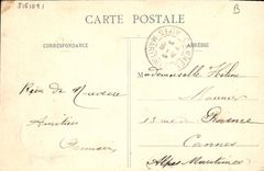 VINTAGE POSTCARD Paris the Garden of Tileries and the Street of Rivoli