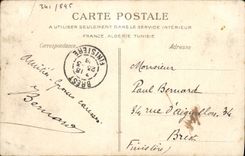 VINTAGE POSTCARD Paris Louvre and Tileries Seen on the Gardens Arc de Triomphe the duCarrousel and of