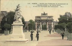 CPA Paris Jardin des Tuileries et Monument de Quand Meme