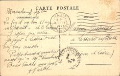 VINTAGE POSTCARD Paris Louvre and the garden of Tileries