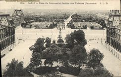 CPA Paris Place du Carrousel et Jardins des Tuileries