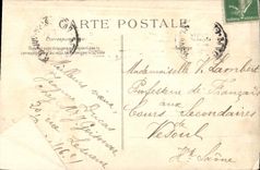 VINTAGE POSTCARD Paris New Garden of Louvre