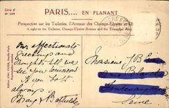 CPA Paris En Flanant Perspective sur les Tuileries Avenue des Champs elysees 