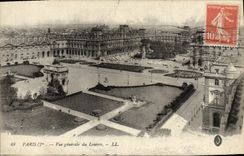 CPA Paris Vue Generale du Louvre