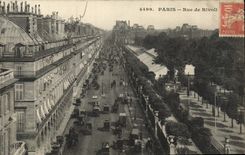 VINTAGE POSTCARD Paris Street of Rivoli