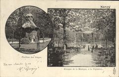 CPA Nancy Kiosque de la Musique a la Pepiniere Pavillon des singes