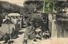VINTAGE POSTCARD Capvern the Street and Staircases Of the Walk Terrace of the casino