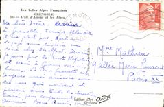 Amorío del d de Grenoble Ille de la POSTAL de la VENDIMIA y las montan@as