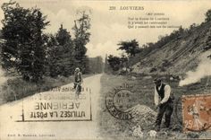 CPA Louviers Sur la Route de Louviers Folklore