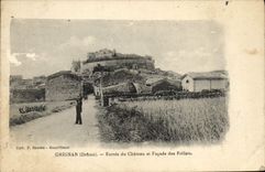 VINTAGE POSTCARD Grignan Entered of the Castle And Frontage of the Prelates