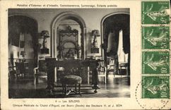 VINTAGE POSTCARD the Living rooms Medical Private clinic of the Country cottage of Arguel by Beure