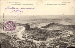 VINTAGE POSTCARD Excursion into Frank Count Besancon as the crow flies