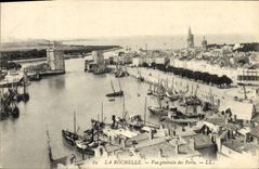 VINTAGE POSTCARD La Rochelle View of the Ports Boats